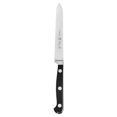 Henckels Classic 5-inch Serrated Utility Knife In Black