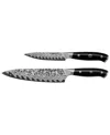 Henckels Compass Damascus 2-pc. Chef's Knife Set In Black