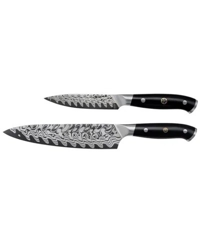Henckels Compass Damascus 2-pc. Chef's Knife Set In Black
