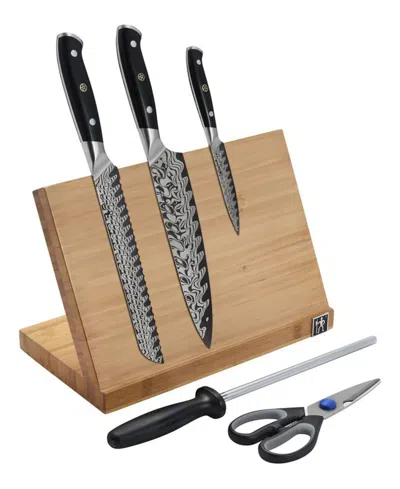 Henckels Compass Damascus 6-pc. Magnetic Easel Set In Black