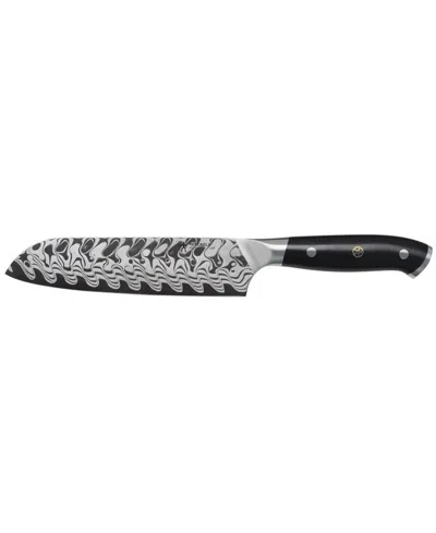 Henckels Compass Damascus 7" Santoku Knife In Gray