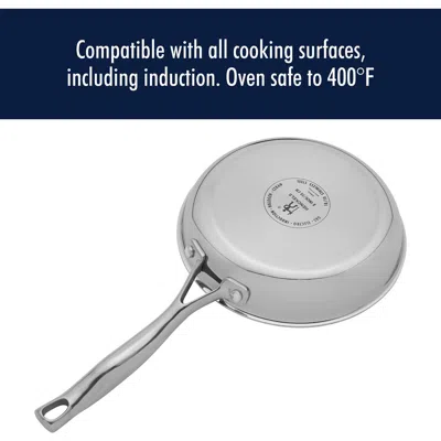 Henckels Cutlery Clad H3 10-piece Stainless Steel Cooking Set In Silver