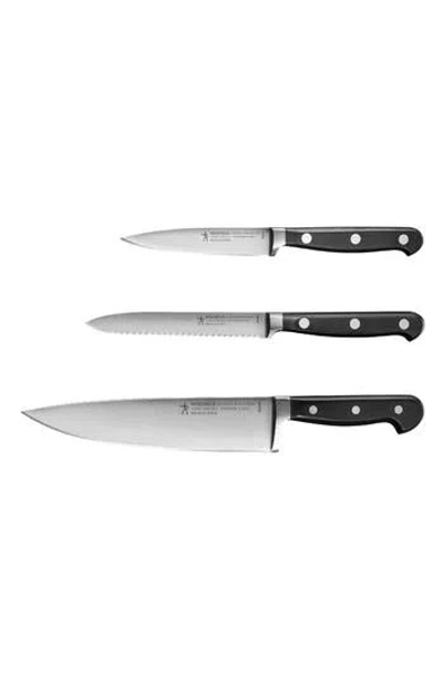 Henckels Cutlery Classic Precision 3-piece Knife Set In Silver