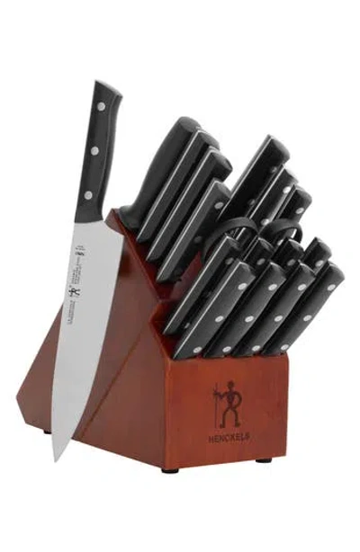 Henckels Cutlery Dynamic 18-piece Knife Block Set In Brown
