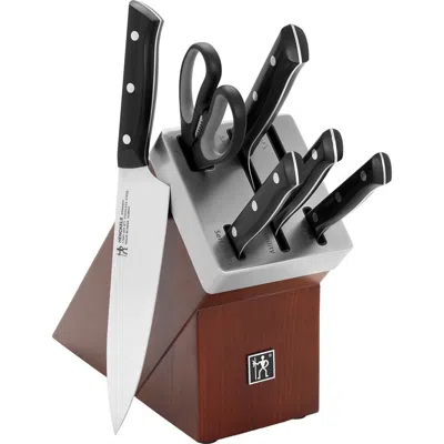 Henckels Cutlery Dynamic 7-piece Self-sharpening Knife Block Set In Brown