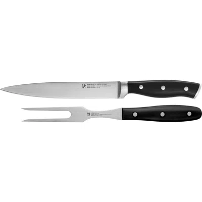 Henckels Cutlery Forged Accent Carving Knife 2-piece Set In Silver