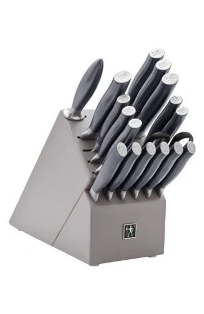 Henckels Cutlery Graphite Stainless Steel Knife Block 18-piece Set In Gray