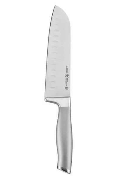 Henckels Cutlery Modernist 7-inch Hallow Edge Santoku Knife In Silver