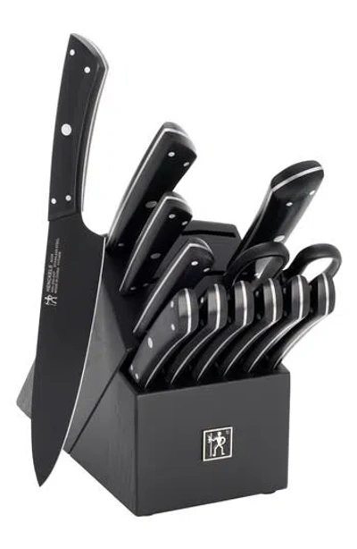 Henckels Cutlery Noir 13-piece Knife Block Set In Black