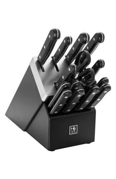 Henckels Cutlery Solution 16-piece Self Sharpening Knife Block Set In Black