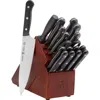 Henckels Cutlery Solution 18-piece Knife Block Set In Brown