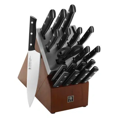 Henckels Dynamic 20-piece Self-sharpening Knife Block Set In Black