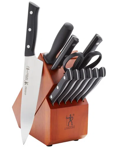 Henckels Dynamic Cherry 12pc Knife Block Set In Brown