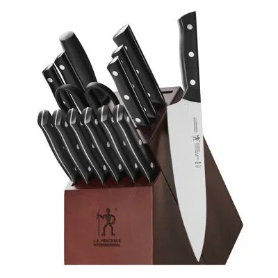 Henckels Dynamic Razor-sharp 15-piece Knife Set, German Engineered Informed By 100+ Years Of Mastery, Chefs K In Black