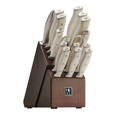 Henckels Forged Accent 16-pc Knife Block Set, White Handles