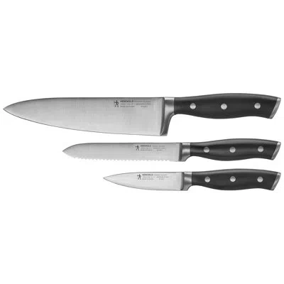 Henckels Forged Accent 3-piece Starter Knife Set In Black