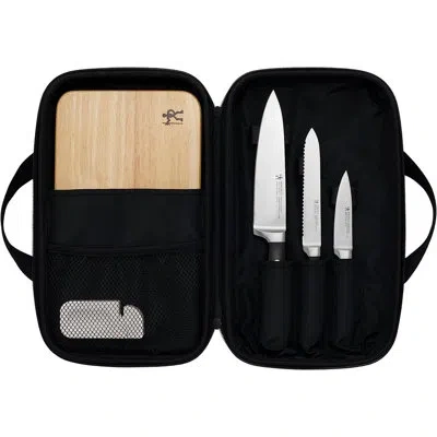 Henckels Forged Accent 6-piece Travel Knife Set In Black