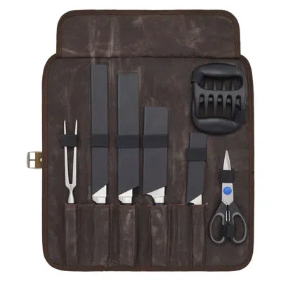 Henckels Forged Accent Knife Roll Set 9 Piece In Black