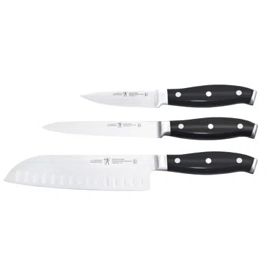 Henckels Forged Premio 3-piece Starter Knife Set In Black
