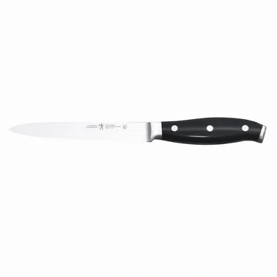 Henckels Forged Premio 5-inch Serrated Utility Knife In Black