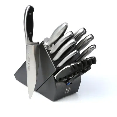 Henckels Forged Synergy 16-piece East Meets West Knife Block Set In Black;silver