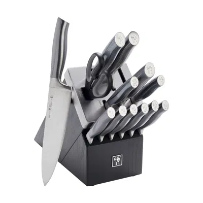 Henckels Graphite 14-pc Self-sharpening Block Set - Black In Gray