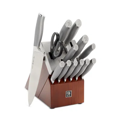 Henckels Graphite 14 Piece Self Sharpening Knife Block Set In Silver