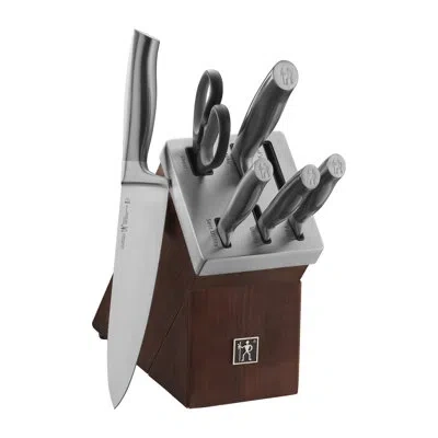 Henckels Graphite 7 Piece Knife Block Set In Gray