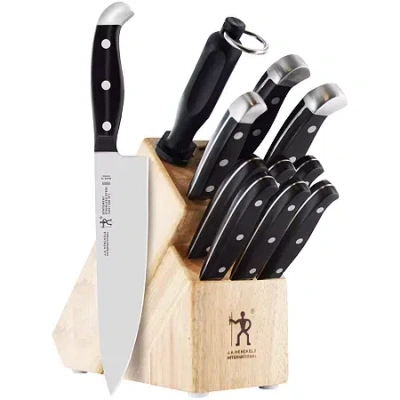 Henckels International Statement 12-pc. Knife Block Set In Black