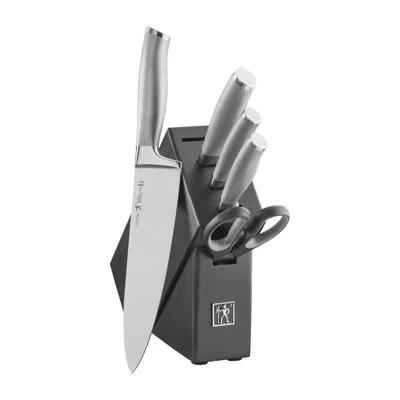 Henckels Modernist 6-piece Studio Knife Block Set In Silver
