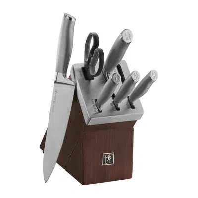 Henckels Modernist 7-piece Self-sharpening Knife Block Set In Gray
