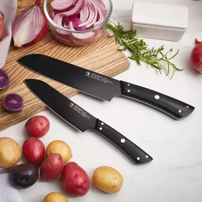 Henckels Noir 2-pc Asian Knife Set In Black