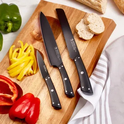 Henckels Noir 3-pc Starter Knife Set In Black