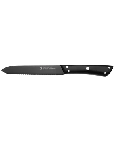 Henckels Noir 5" Serrated Utility Knife In Black