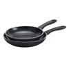 Henckels Nola 2-pc Aluminum Ceramic Nonstick Fry Pan Set In Black