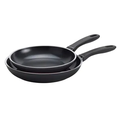 Henckels Nola 2-pc Aluminum Ceramic Nonstick Fry Pan Set In Black