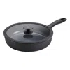Henckels Nola 3.9-qt Aluminum Ceramic Nonstick Saute Pan With Lid In Black