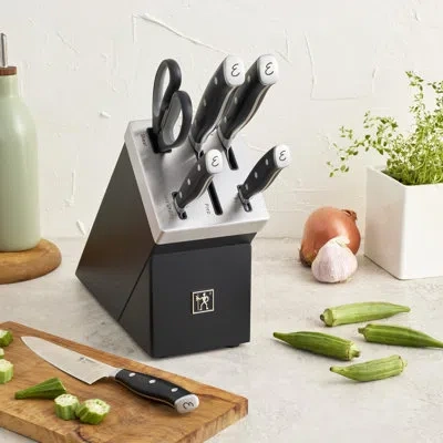 Henckels Nola 7-pc Self-sharpening Knife Block Set In Black