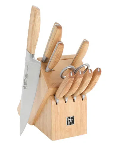 Henckels Pakka 10-pc. Stainless Steel Knife Block Set In Brown