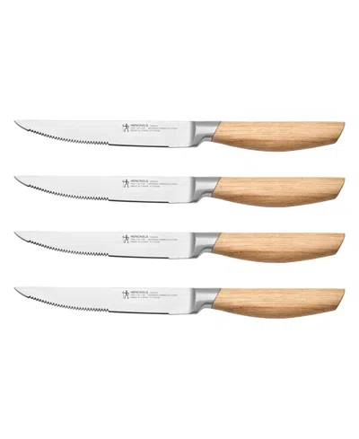 Henckels Pakka 4-pc. Steak Knife Set In Brown