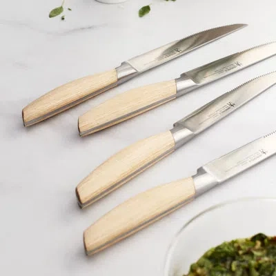 Henckels Pakka 4-pc Steak Knife Set In Brown