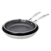 Henckels Paradigm Ceramic 2-pc Stainless Steel Dual Performance Fry Pan Set In Black