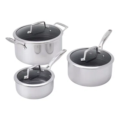 Henckels Paradigm Ceramic 6-pc Stainless Steel Dual Performance Pot Set In Silver
