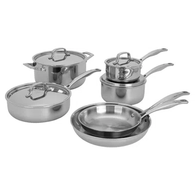 Henckels Realclad Tri-ply 10-pc Cookware Set In Metallic