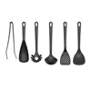 Henckels Silicone Onyx 6-pc Cook & Serve Utensil Set In Black