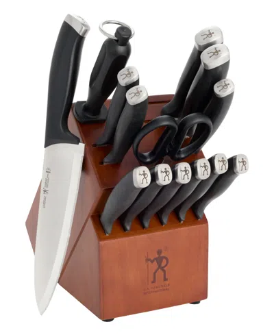 Henckels Silvercap 15-piece Knife Block Set In Brown