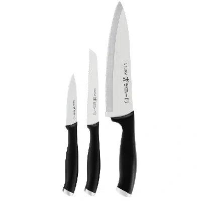 Henckels Silvercap 3-piece Starter Knife Set In Black