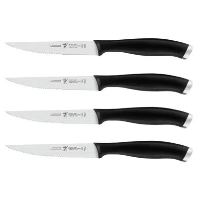 Henckels Silvercap 4-piece Steak Knife Set In Black