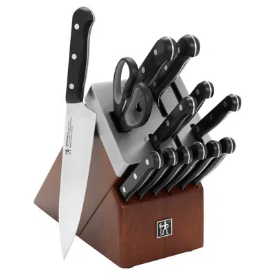 Henckels Solution 14-piece Self-sharpening Knife Block Set In Black