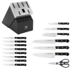 Henckels Solution 16-pc Self-sharpening Knife Block Set In Black